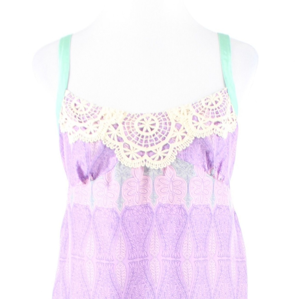 Feather Bone purple silk dress S - Picture 2 of 8